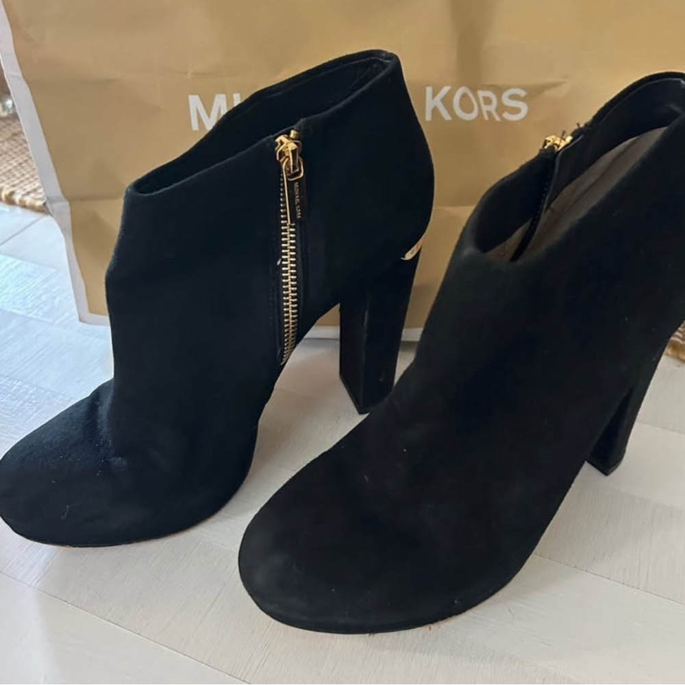 Michael Kors Haven Side Zip Suede Bootie